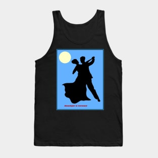 Moonlight in Vermont Song Musical Silhouette Dance Couple Print Tank Top